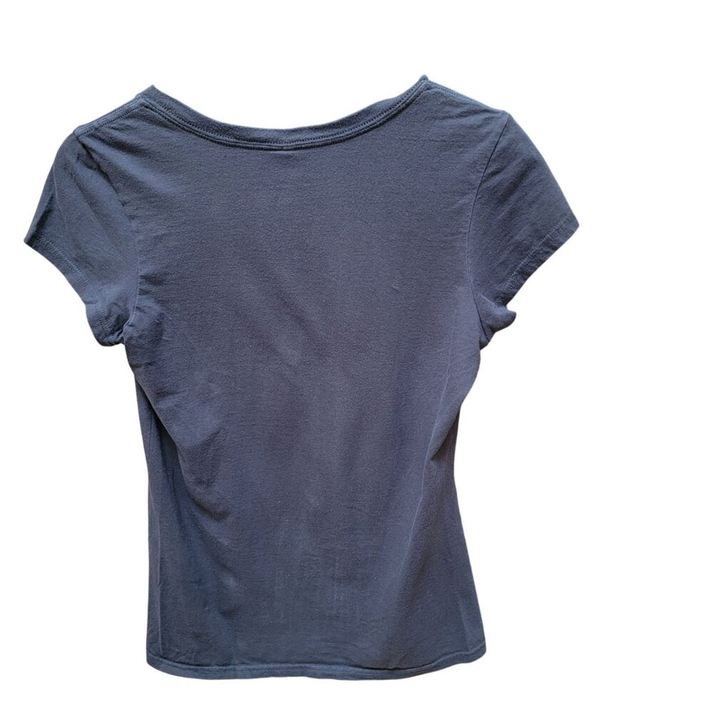 District Gray Daisys Saloon San Juan Bautista California V-Neck Tee Pre-Shrunk - Picture 3 of 5